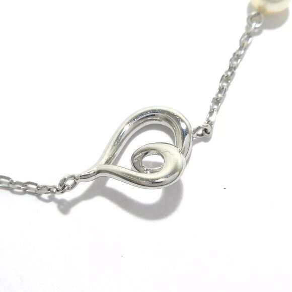 Auth mikimoto - 18K White Gold Cream Pearl Bracelet - Picture 6 of 8